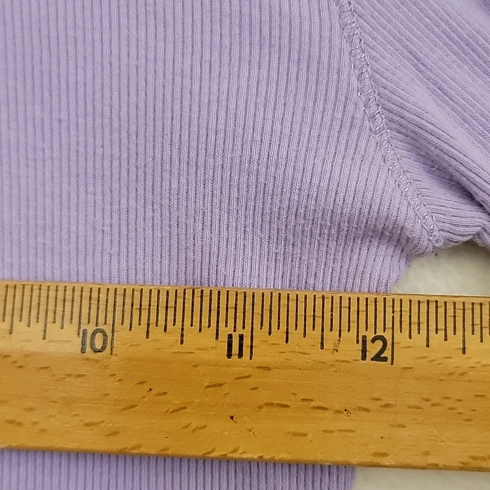Justice LOT Of 2 Red & Purple Ribbed Fabric Long Sleeve Tops 10